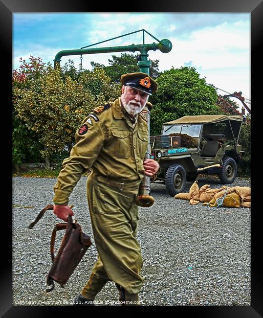 Captain Carrying Bazooka  Framed Print by GJS Photography Artist