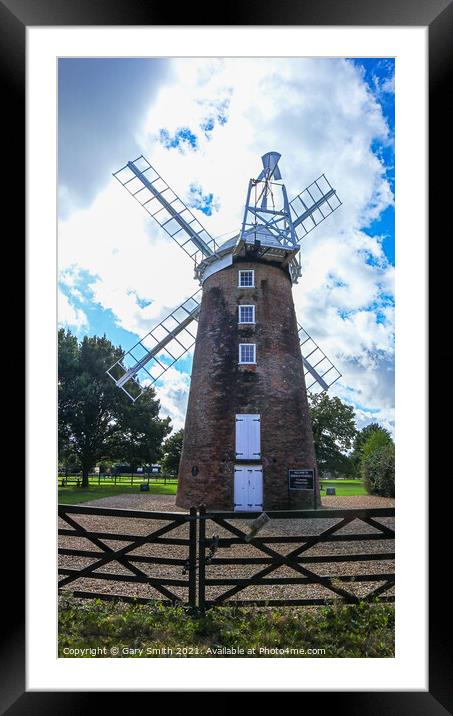 Dereham Windmill Framed Mounted Print by GJS Photography Artist