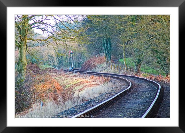 Train Track Snakeing Framed Mounted Print by GJS Photography Artist