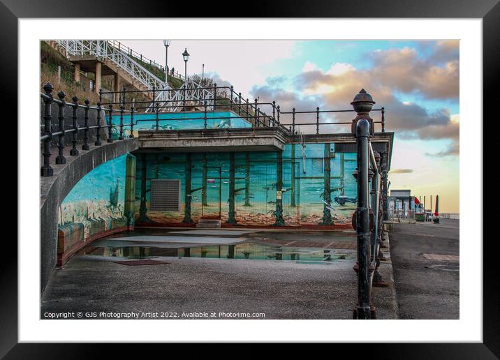 The Sea Painting at Cromer Framed Mounted Print by GJS Photography Artist