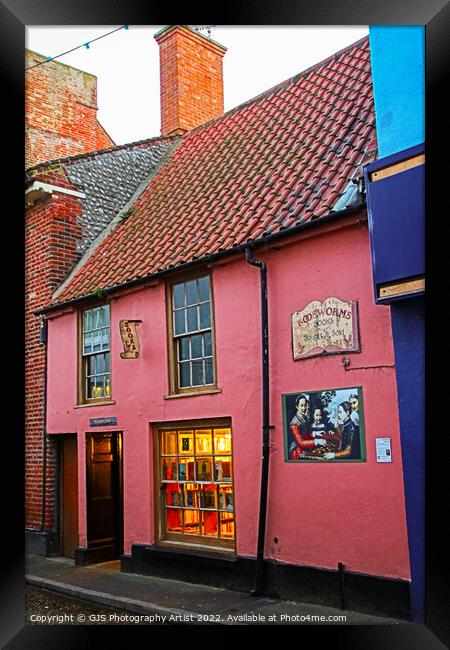 Bookworms Book Shop Framed Print by GJS Photography Artist