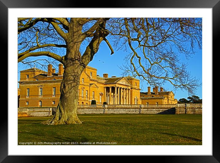 Holkham Hall and the Tree Framed Mounted Print by GJS Photography Artist