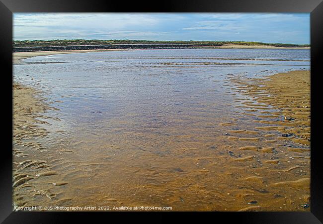 Ripples in the Sand  Framed Print by GJS Photography Artist