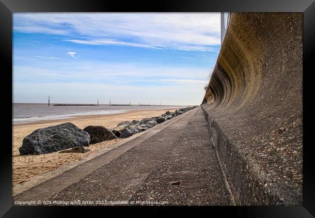 Eyes Right Seawall Framed Print by GJS Photography Artist