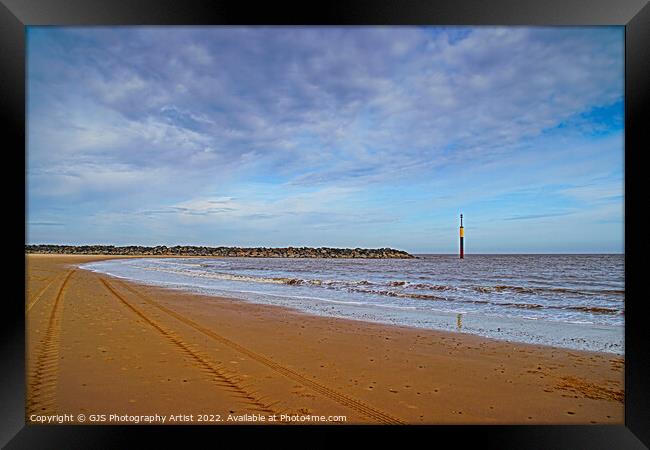 Tracks in the Sand Framed Print by GJS Photography Artist