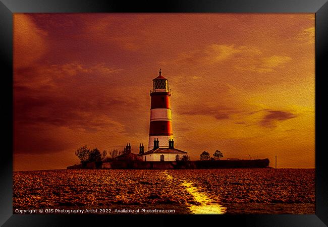 Majestic Happisburgh Lighthouse Framed Print by GJS Photography Artist