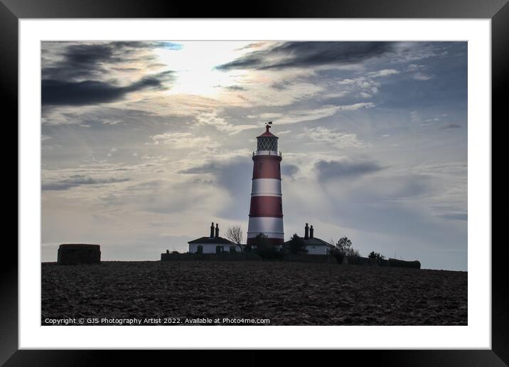 Silver Dappled Lighthouse Framed Mounted Print by GJS Photography Artist