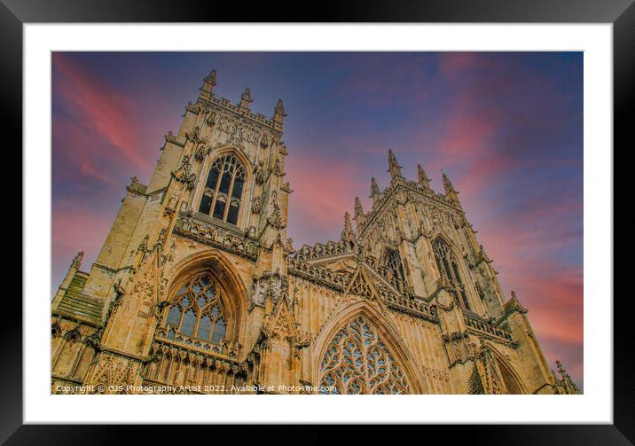 York Minster Towers Framed Mounted Print by GJS Photography Artist
