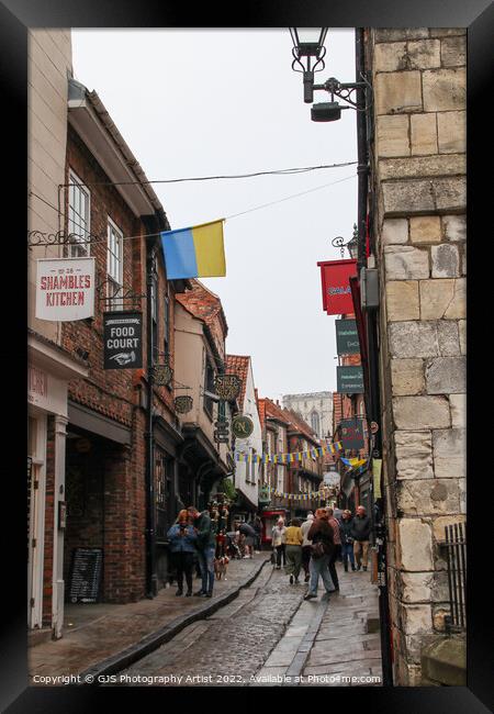 The Shambles Signs Framed Print by GJS Photography Artist