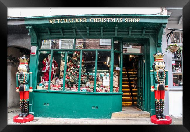 Nutcracker Christmas Shop Framed Print by GJS Photography Artist