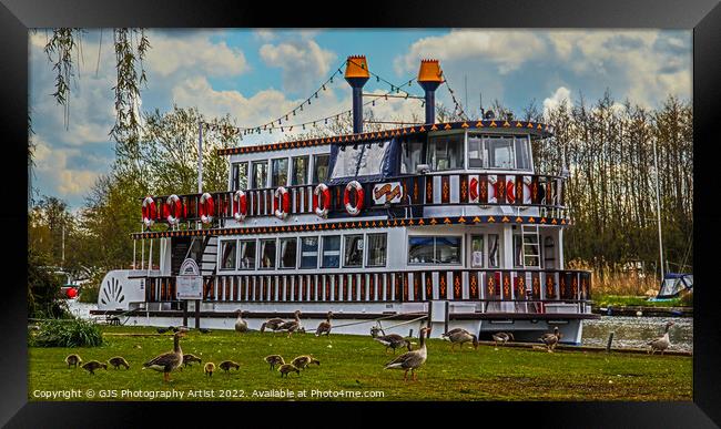 Southern Comfort Paddle Boat Framed Print by GJS Photography Artist
