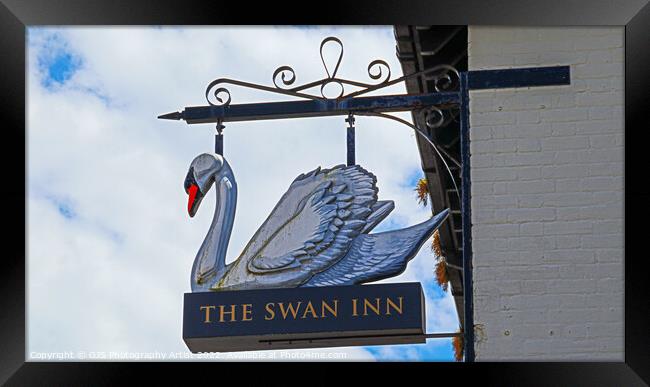 The Swan Inn Sign Framed Print by GJS Photography Artist