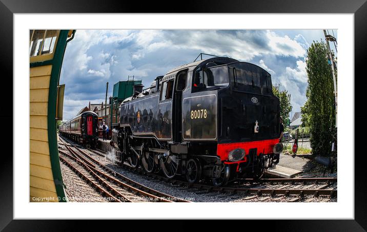 Fisheye of the Train Framed Mounted Print by GJS Photography Artist