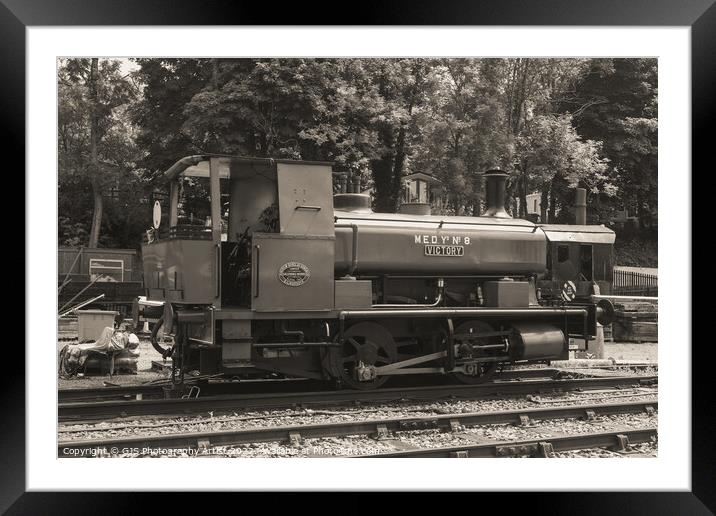 Victory Fireless Loco in Sepia Framed Mounted Print by GJS Photography Artist