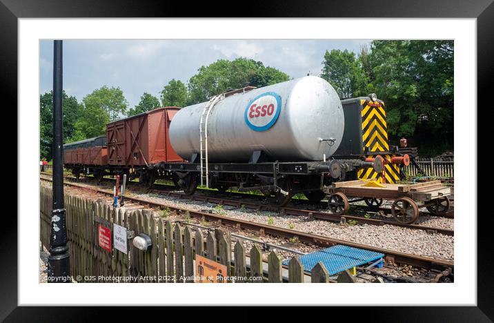 Tanker and Wooden Wagons Framed Mounted Print by GJS Photography Artist