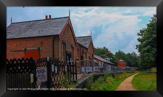 Whitwell Station Along the Old Line Framed Print by GJS Photography Artist
