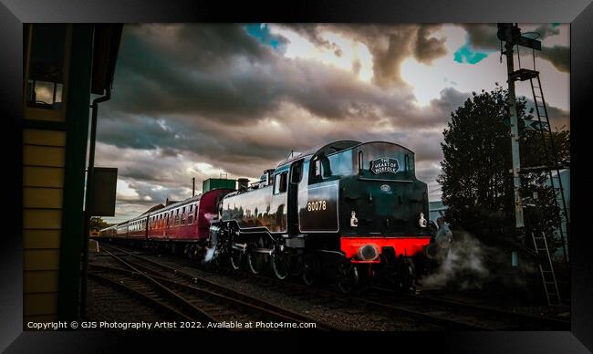 Loco 80078 Takes on Water Framed Print by GJS Photography Artist