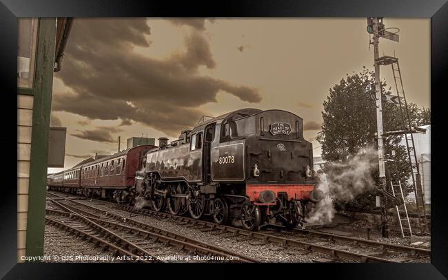 Loco 80078 Takes on Water Art  Framed Print by GJS Photography Artist
