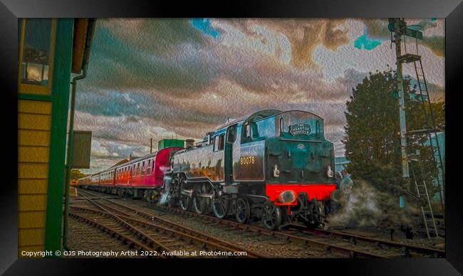 Loco 80078 Takes on Water Oil HDR Framed Print by GJS Photography Artist