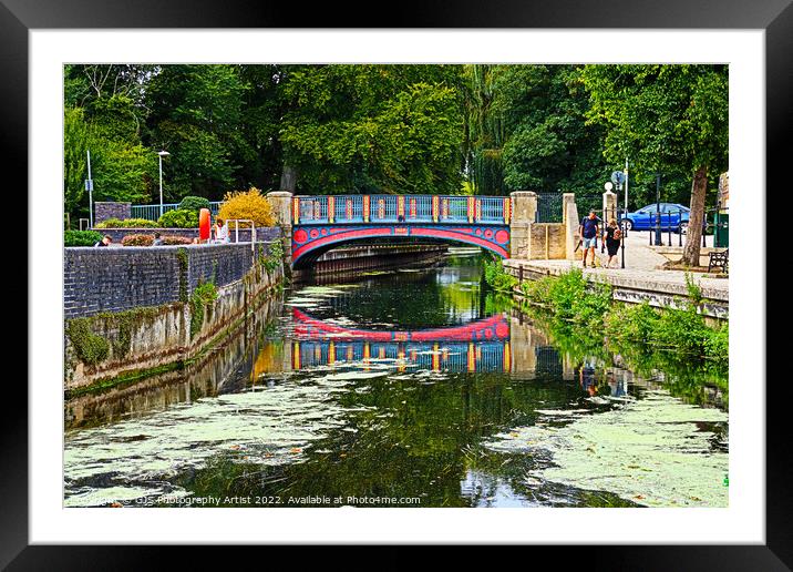 Colourful Thetford Town Bridge Framed Mounted Print by GJS Photography Artist