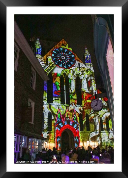 York Minster Colour and Light Projection image 3 Framed Mounted Print by GJS Photography Artist