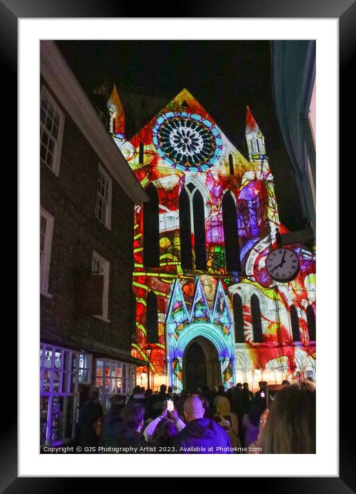 York Minster Colour and Light Projection image 5 Framed Mounted Print by GJS Photography Artist