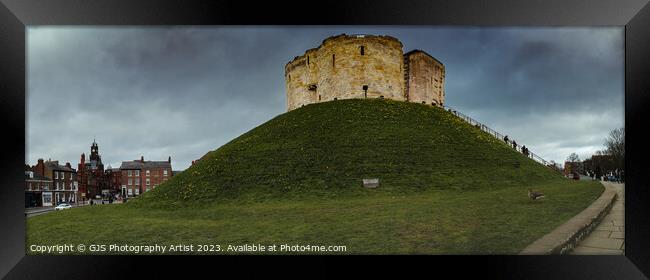 Clifford's Tower York Panorama  Framed Print by GJS Photography Artist