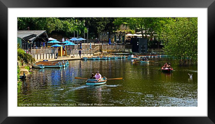 Rowing and Selfies  Framed Mounted Print by GJS Photography Artist