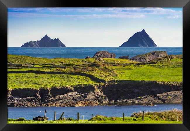 Skellig Islands, Ireland Framed Print by Christian Lademann