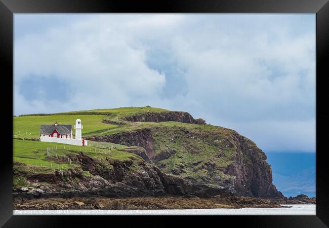 Dingle Lighthouse Ireland Framed Print by Christian Lademann