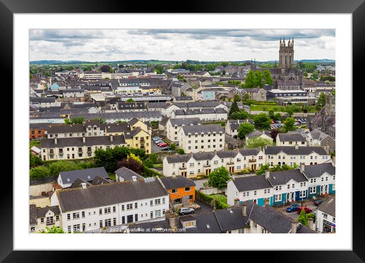 Kilkenny with St. Mary's Cathedral, Ireland Framed Mounted Print by Christian Lademann