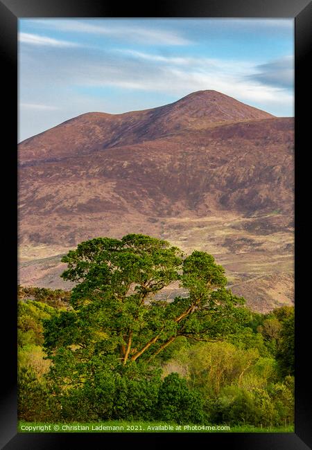 Purple Mountain, Kerry, Ireland Framed Print by Christian Lademann