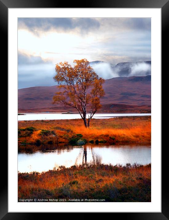 Rannoch Moor Framed Mounted Print by Andrew Bishop