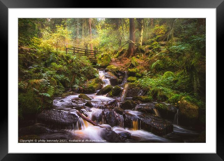 Wyming Brook. Yorkshire Framed Mounted Print by philip kennedy