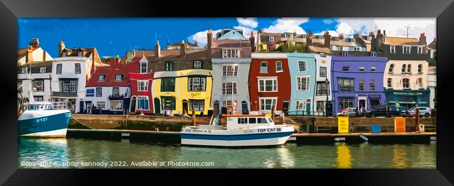 Weymouth Harbour Framed Print by philip kennedy