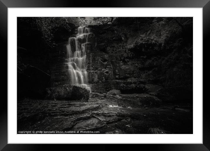 Dark Falls Framed Mounted Print by philip kennedy