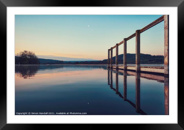 Sunrise at Llangorse Lake Framed Mounted Print by Simon Randall
