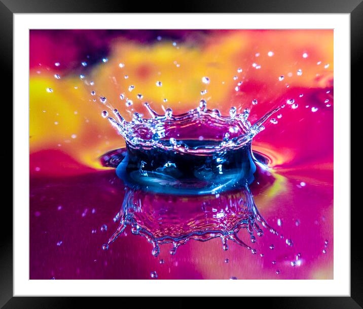 Water Drop Photography Framed Mounted Print by Antonio Ribeiro