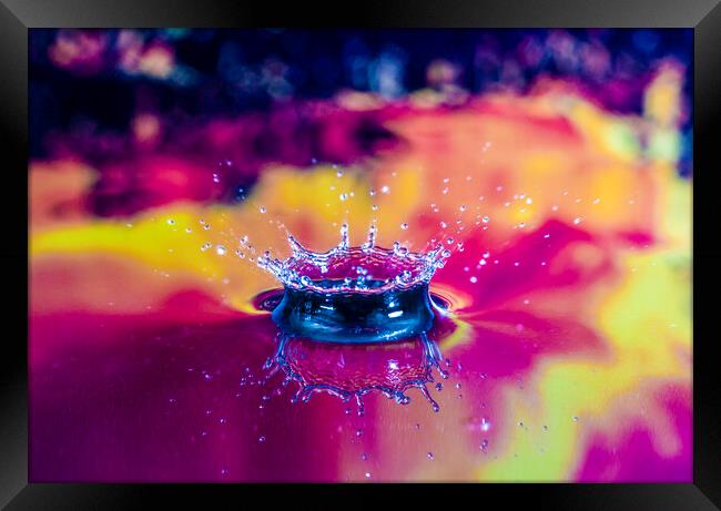 Water Drop Photography Framed Print by Antonio Ribeiro
