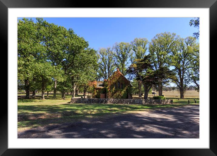 Gostwyck Chapel - All Saints Anglican Church Framed Mounted Print by Antonio Ribeiro