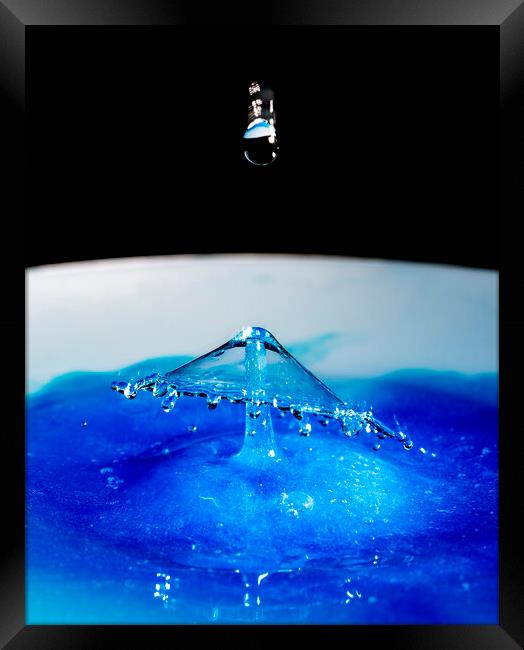 Water Drop Collision Framed Print by Antonio Ribeiro