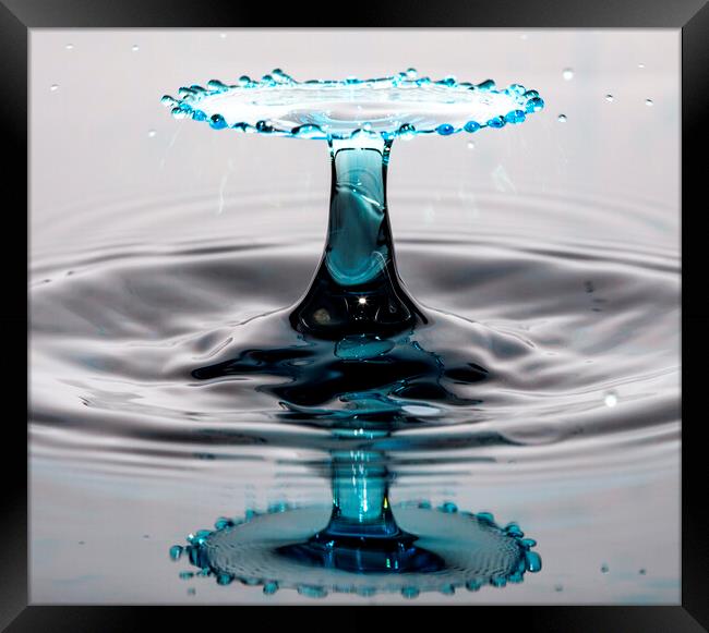 Water Drop Collision and Reflection Framed Print by Antonio Ribeiro