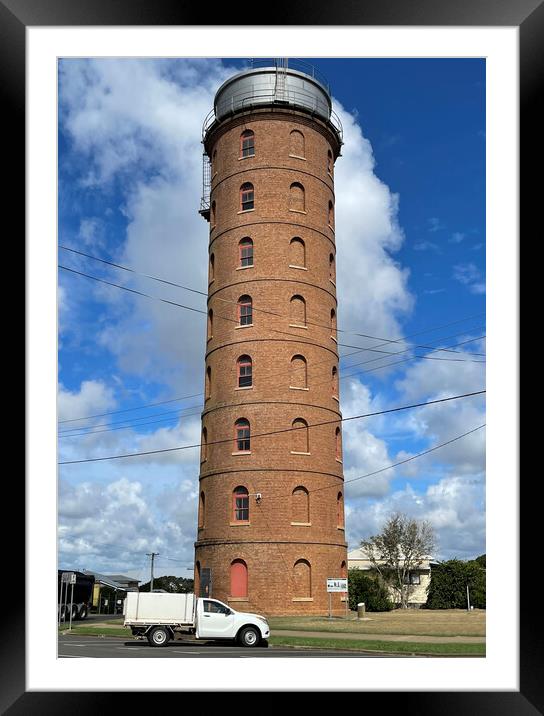 Bundaberg Water Tower Framed Mounted Print by Antonio Ribeiro