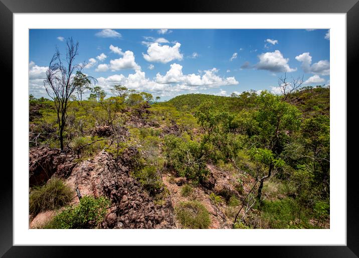 Tolmer Falls Monsoon Forest Framed Mounted Print by Antonio Ribeiro