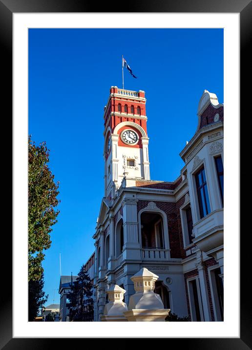 Toowoomba City Hall Heritage-Listed Building Framed Mounted Print by Antonio Ribeiro
