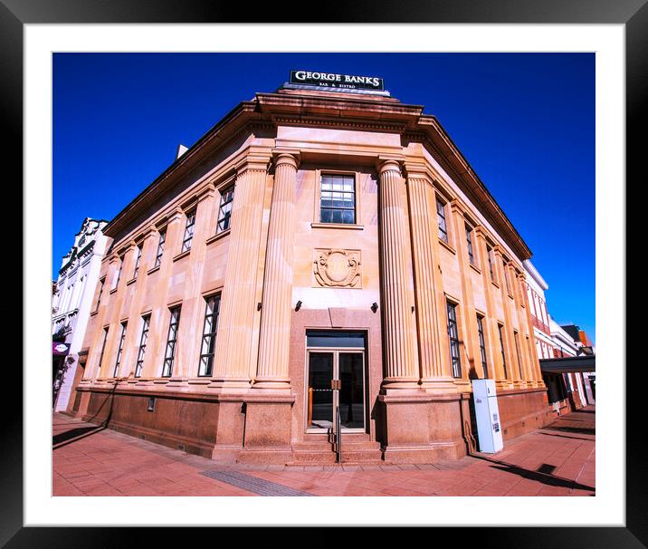 Toowoomba Heritage-Listed Bank of NSW Building Framed Mounted Print by Antonio Ribeiro