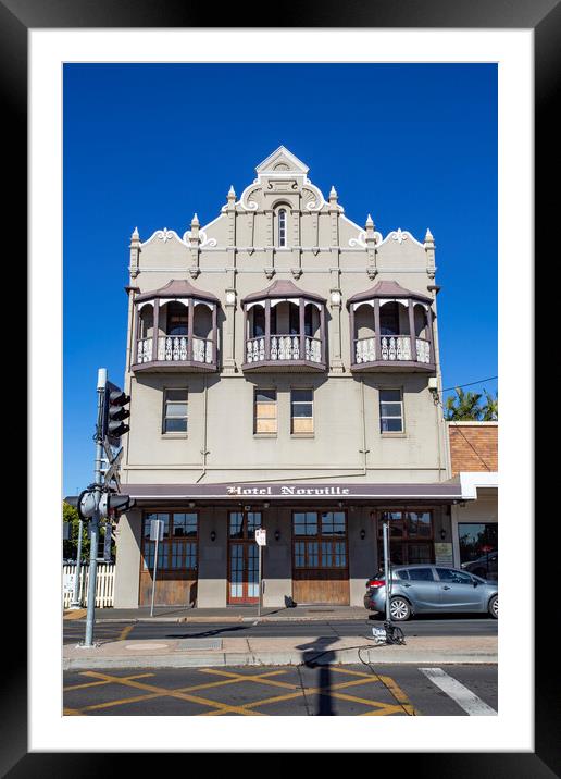 Toowoomba Heritage-Listed Hotel Norville in Russell Street Framed Mounted Print by Antonio Ribeiro