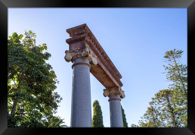 Toowoomba Column Arch on the Botanic Gardens Framed Print by Antonio Ribeiro