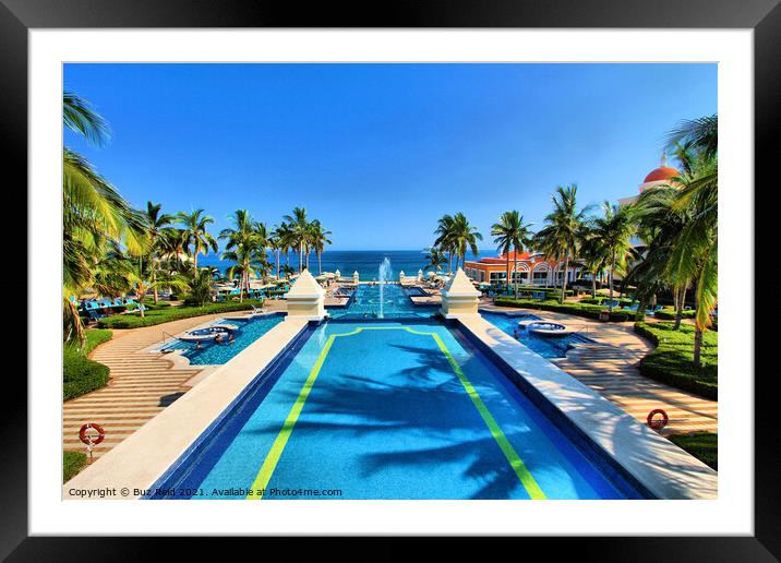 Infinity pool magic, dreams found in Tropical Para Framed Mounted Print by Buz Reid