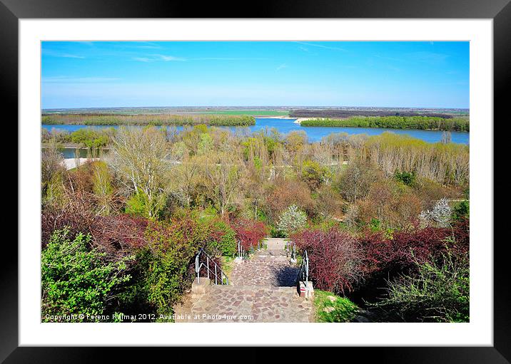 Stair to the Danube Framed Mounted Print by Ferenc Kalmar